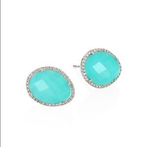Meira T Turquoise and Diamond Earrings
